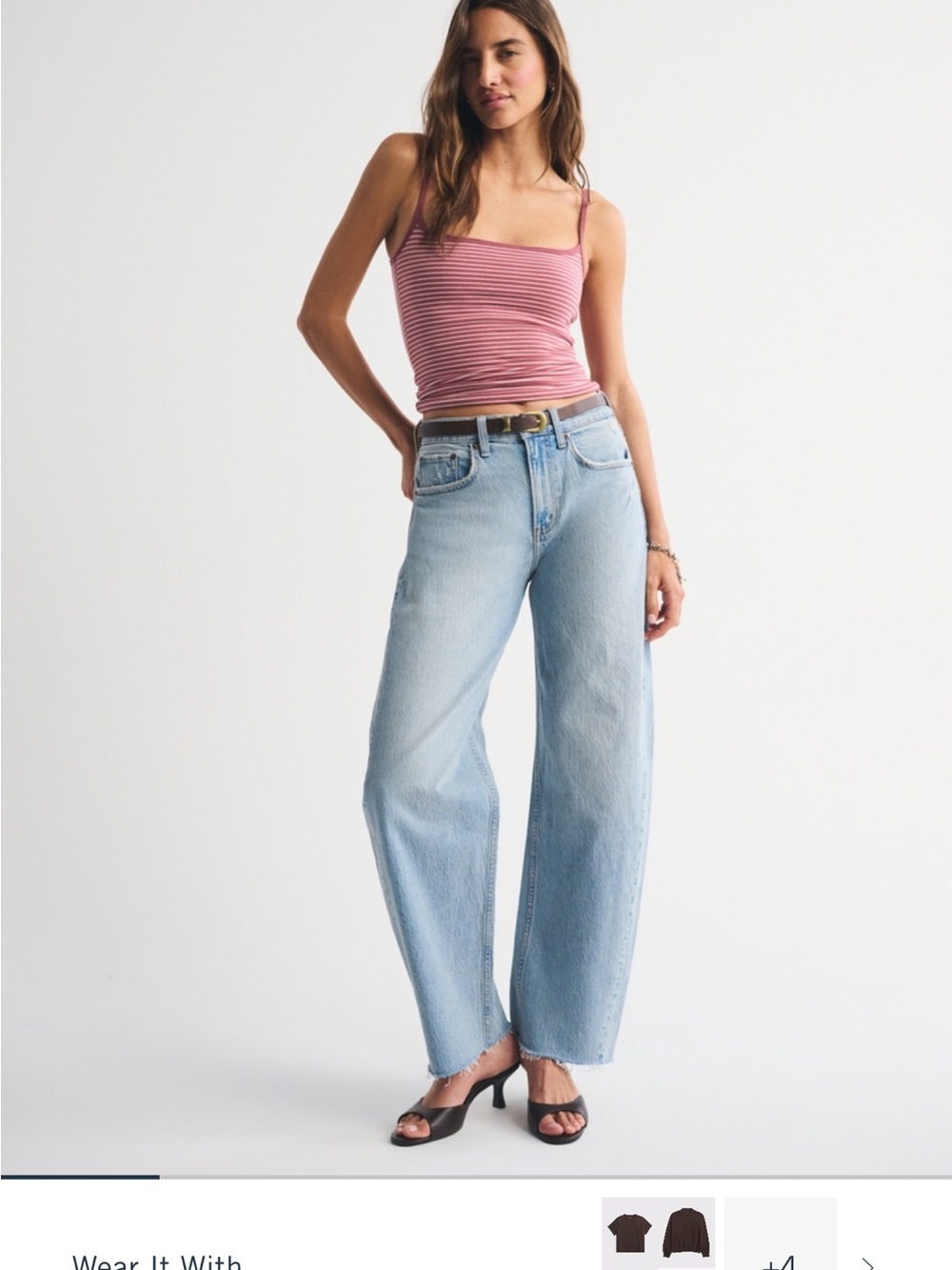 Abercrombie & Fitch high rise barrel jeans - Picture 2 of 5